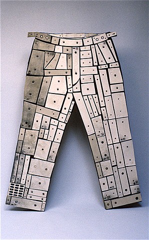 Work trousers, part of 'Prisoner's Suit'. 1984. Fine Arts Museum, Houston