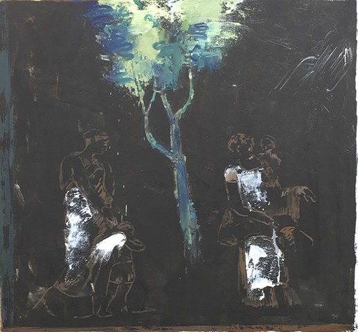 Figures Under The Tree 