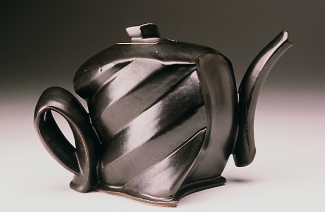 untitled black sculptural teapot