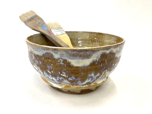 Brown/Blue Lichen Pot
