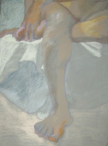 feet on white cloth