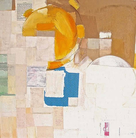 Abstract, Mixed Media Collage, Liza Cassidy