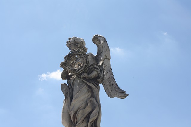 Statue on St. Angelo Bridge in Rome, Italy. Noritsu, roll paper (glossy) Made in Japan
