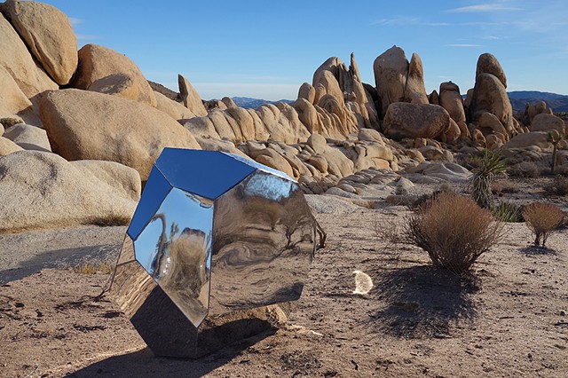MIrror Rock - Temporary installation Joshua Tree