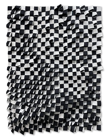 Black and white folding weave