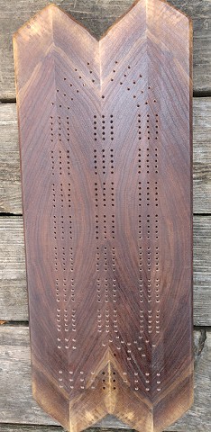 Walnut 3D Cribbage Board