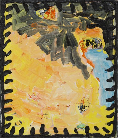 Yellow Painting with Frame