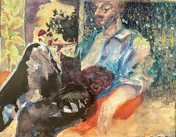 Watercolor, Henry, Squeaky, Evening Dreams
