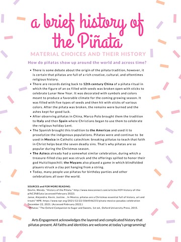 a brief history of the piñata flyer