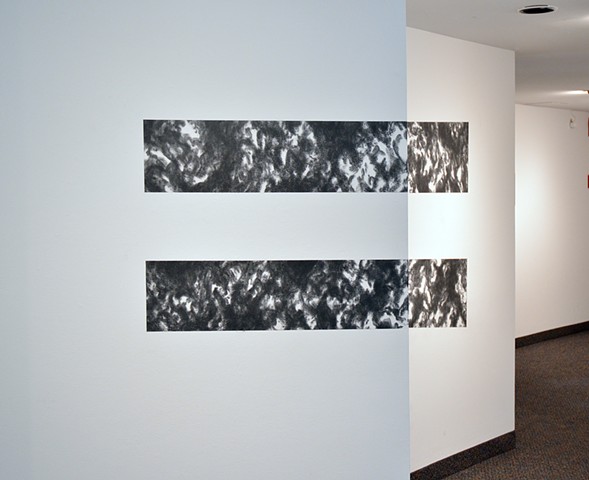 Equilibrium is a site-specific graphite drawing executed on August 26-29, 2015 at the McLean Project for the Arts. 