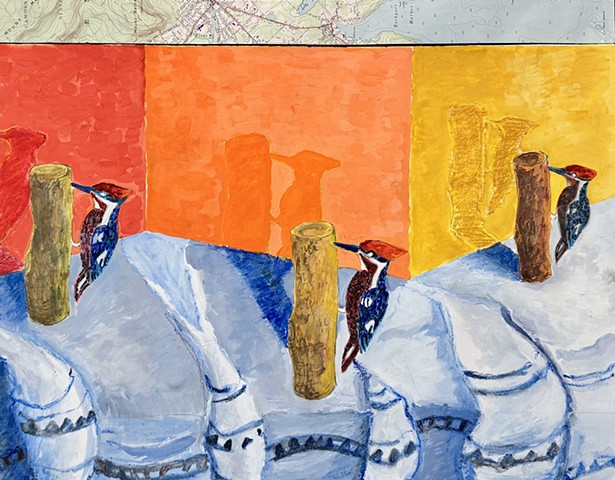 Cèzanne's Table with Woodpeckers