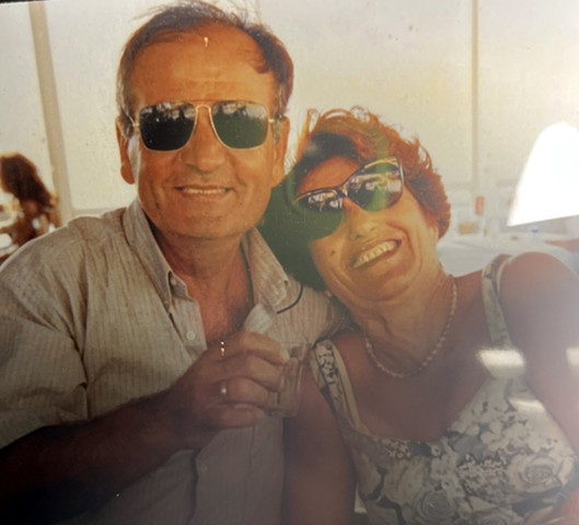 Rodamia with her husband Yorgos Korovesis - Η Ροδαμία με τον σύζυγό της Γιώργο Κοροβέ