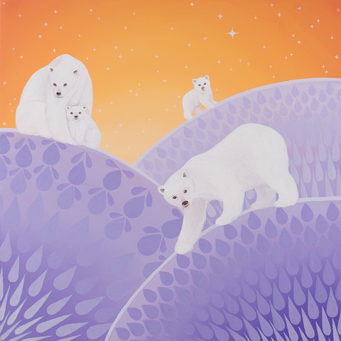 Polar Bears at Sunset