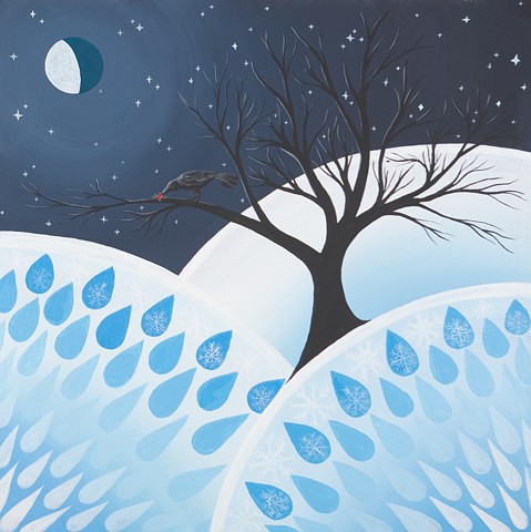 This is a painting of a song by the same name my husband and I wrote together one winter.