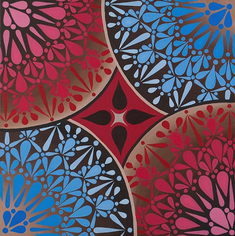 Red Blue and Umber Star