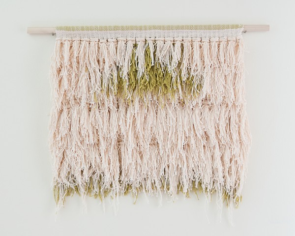 Fringe woven wall-hanging