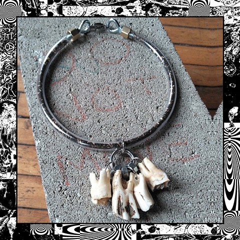 Cow Teeth + Herb Necklace