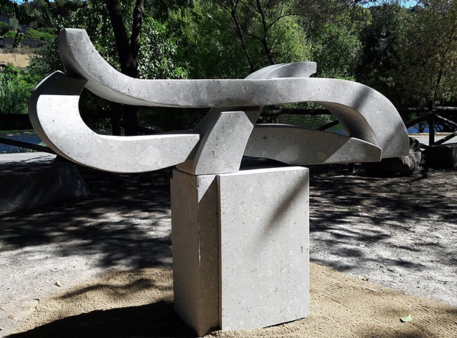 Cuban stone sculpture symposium Sardinia hand carving public art by Aramis Justiz
