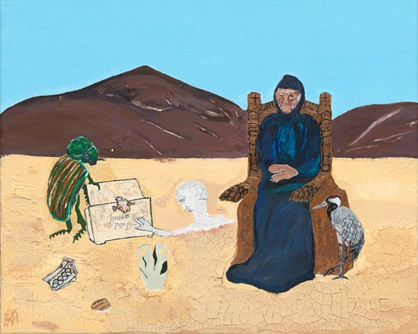 Wizard, Heel Bone with Crucifixion Nail, and Drought