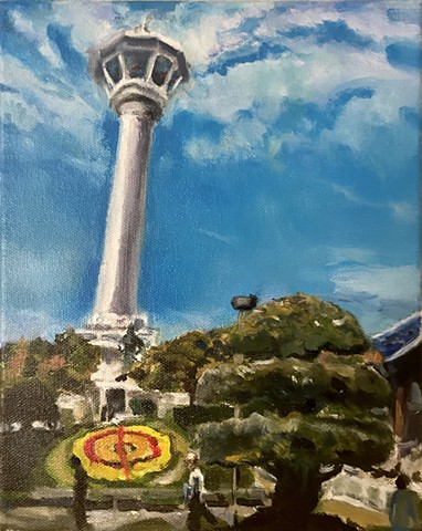 Dragon Head Tower, 2022. Oil on canvas
