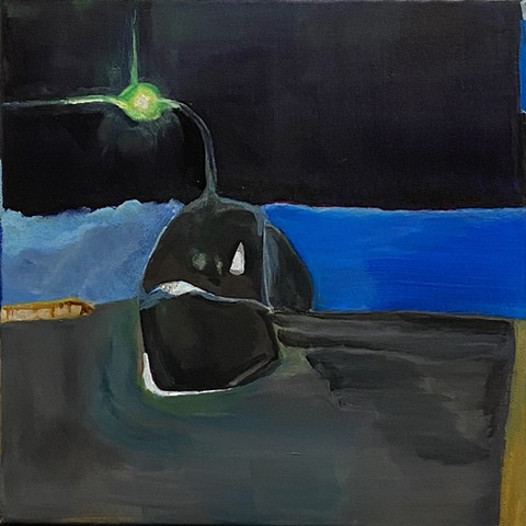 Anglerfish (for Mitch), 2022. Oil on canvas