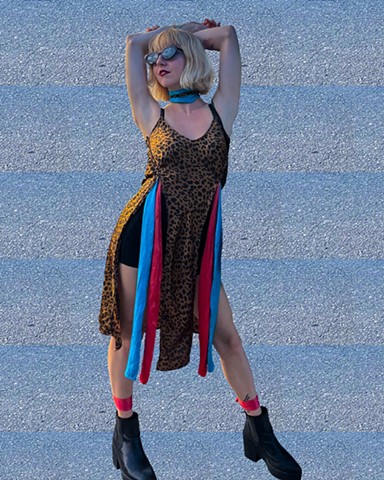 Up-cycled Leopard Dress