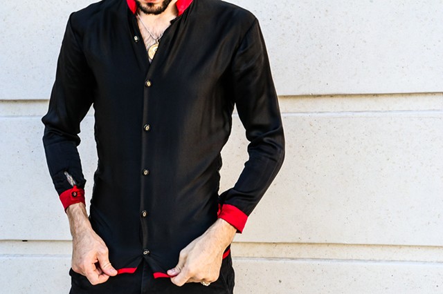 Custom Silk Button Down Shirt