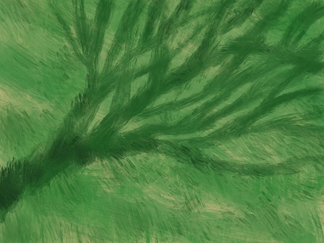 Memory Drawing- Tree shadow on grass