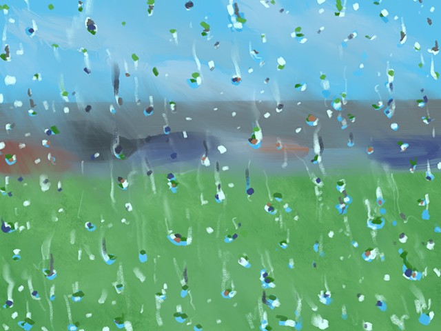 Memory Drawing-Windshield Rain Drops