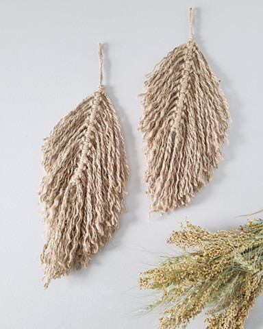 "Jute Feather Wall Decor"