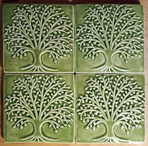  Elm tree handmade tiles.
