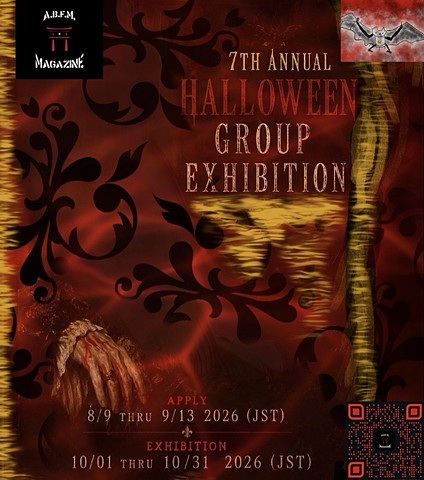 A.B.F.M. Magazine®'s 7th Annual Online Halloween Group Exhibition Submission form and details about the exhibition.