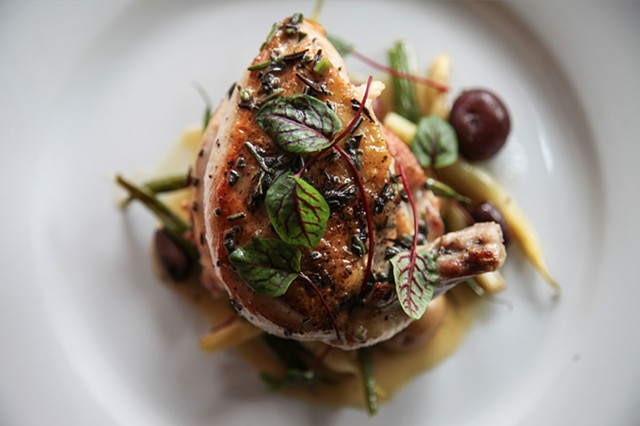 Chicken with Kalamata Olives and Herb Jus