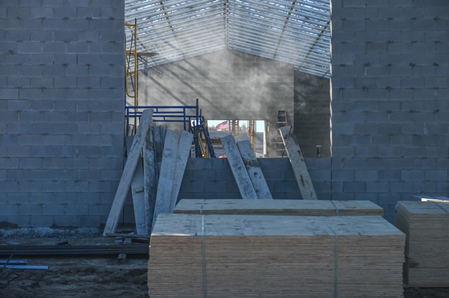 The construction progress of Central Mississippi Correctional Facility's new multifaith chapel is seen in Pearl, Miss. on December 2, 2022.