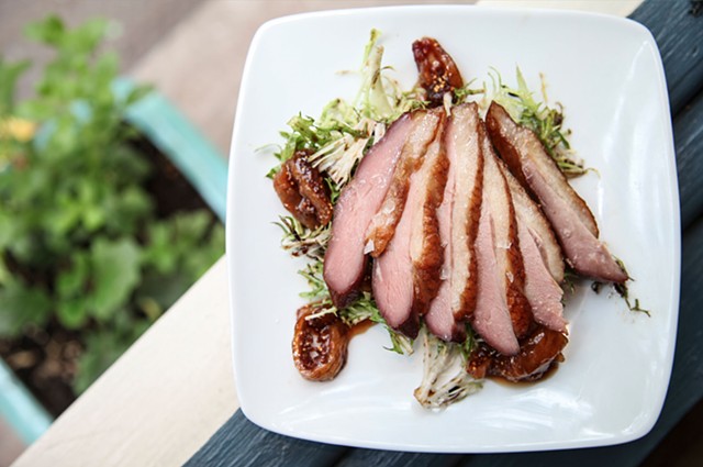House-smoked Duck breast with Dried Fruit Compote