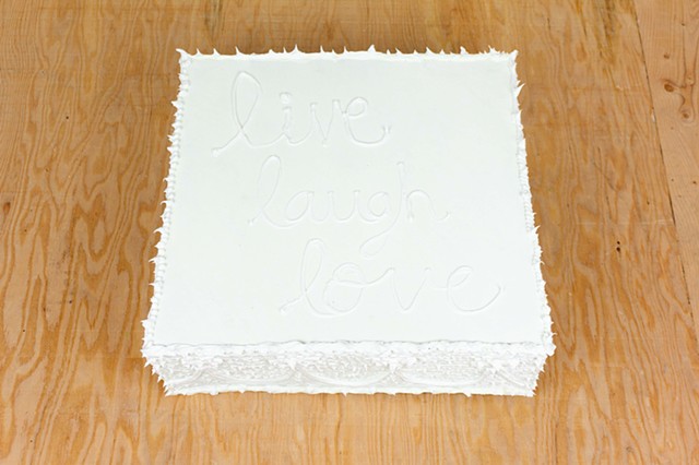 "live, laugh, love" cake detail