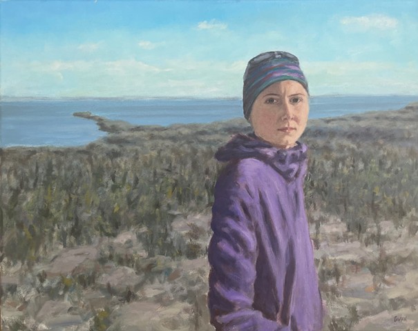 Juliette hiking Cape Breton Highlands