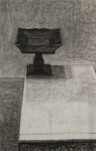 Wooden Object on Table (Drawing)