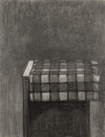 Checkered Cloth on Pedestal (Drawing)