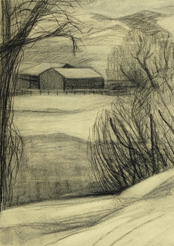 Barn in the Snow II (Wyoming XVIII)