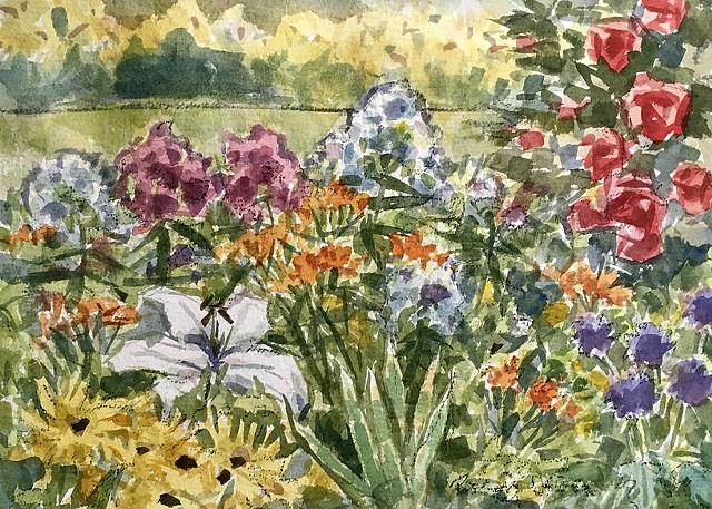 Brett LaGue watercolor flowers Market Gallery Roanoke Virginia