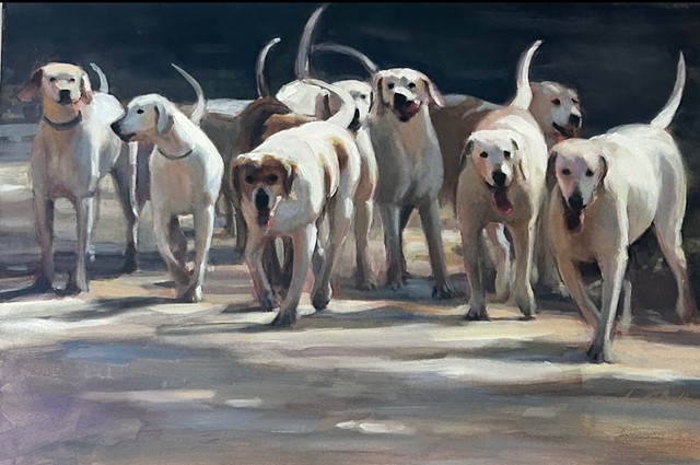 Susan Bradbury original Art hounds market gallery roanoke