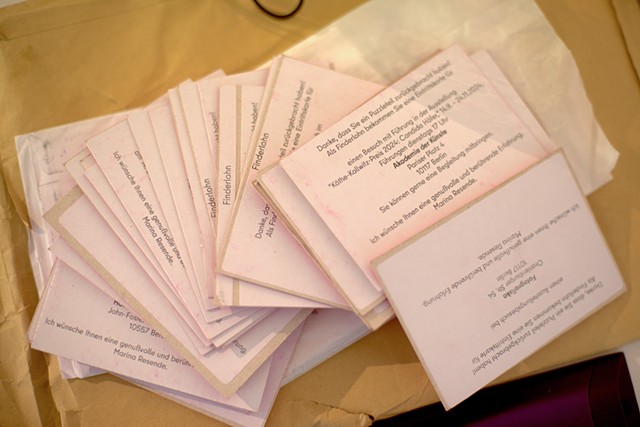 The finder's reward was a ticket to one of Berlin's most renowned art institutions. Photo (c) Marina Resende 2024.