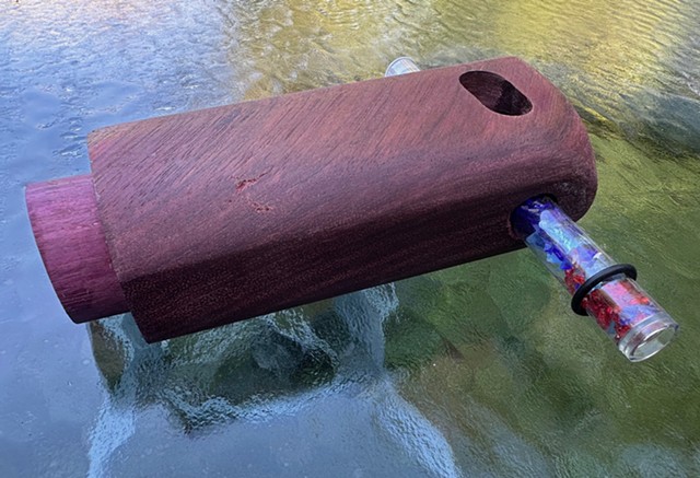 Purpleheart floating glass