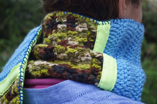 Two-Toned Crocheted Scarf (detail)