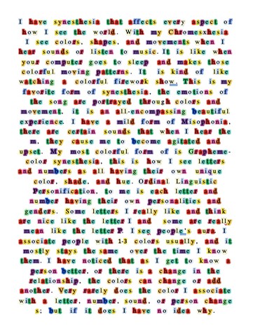 Synesthesia Text Color