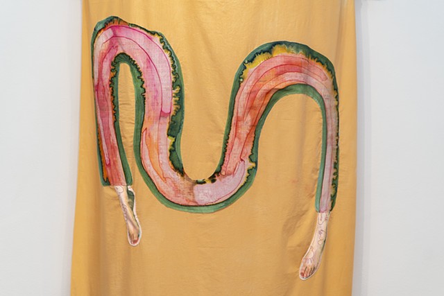 Peacocking Vestment with Extra Legs to Stand On detail