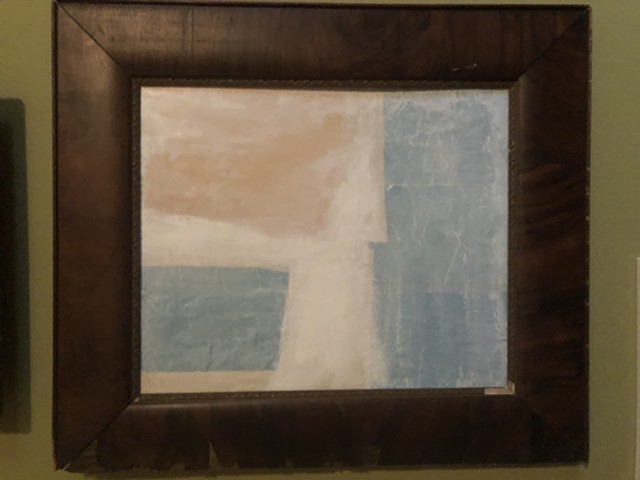 Painting found frame acrylic polycrylic paint