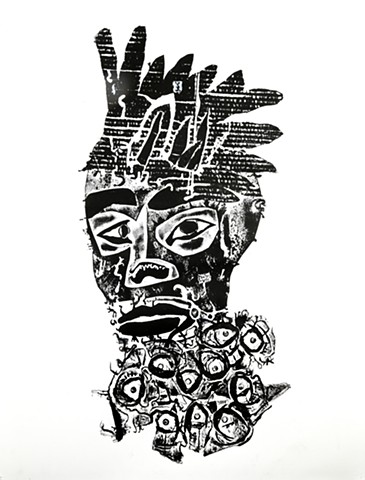 Dessin encre de Chine papier