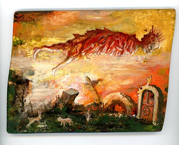 peinture, a tempera sur contreplaqué